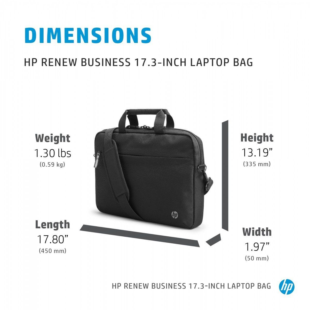 Чанта за лаптоп HP Renew Business 17,3" черна (3E2U6AA)