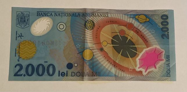 Bancnotă 2000 RON eclipsa 1999 ediție specială