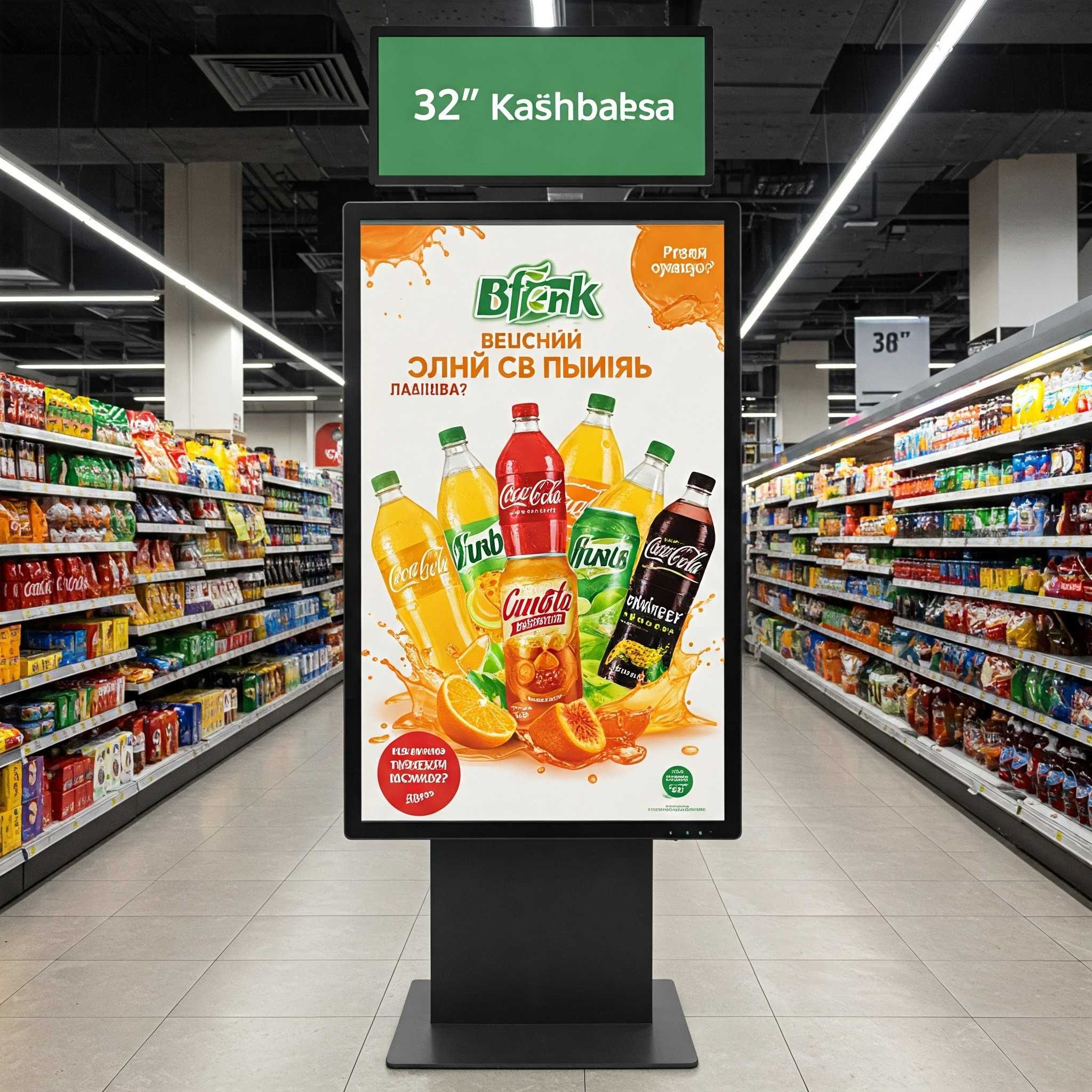Монитор для рекламы 32" Android, WiFi, 4G, удаленное управление