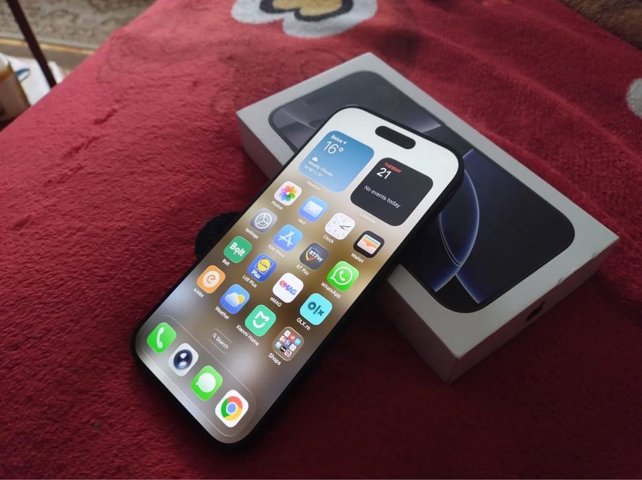 Telefon mobil Apple iPhone 16 Pro, 128GB, 5G, Black Titanium