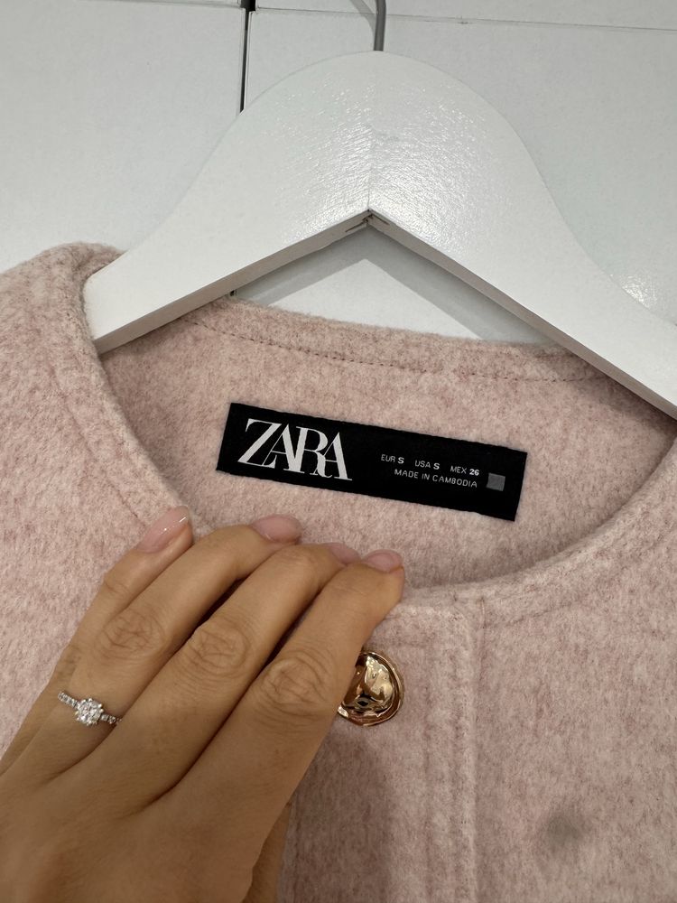 Розово късо яке Zara размер S