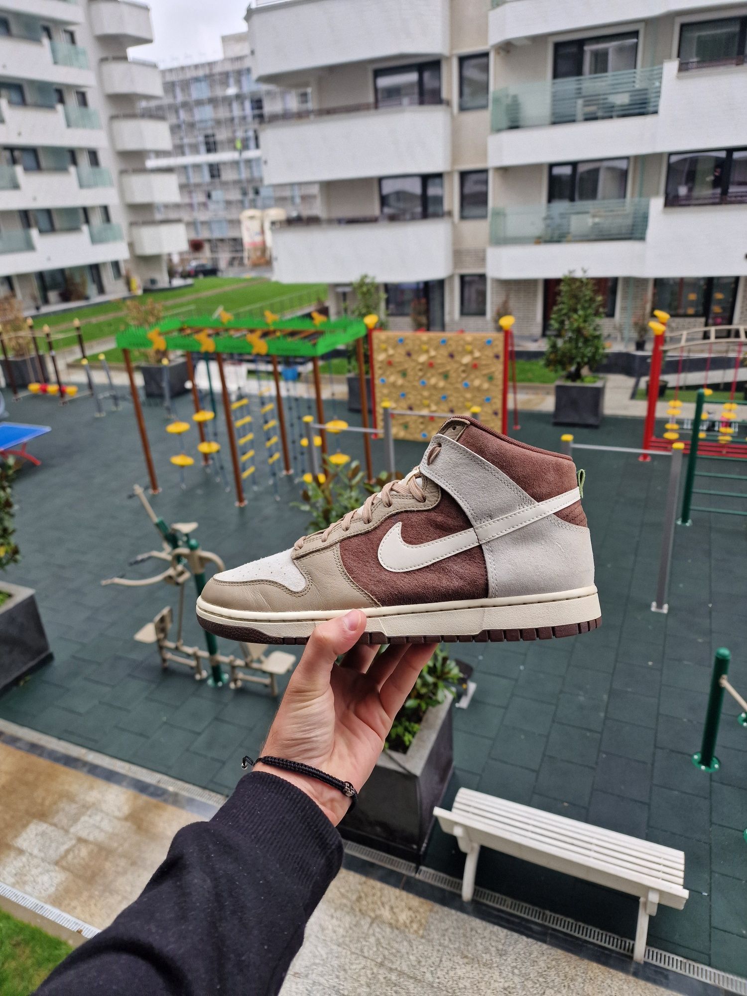 Nike dunk hi light chocolate ( nu Jordan, yeezy, adidas)