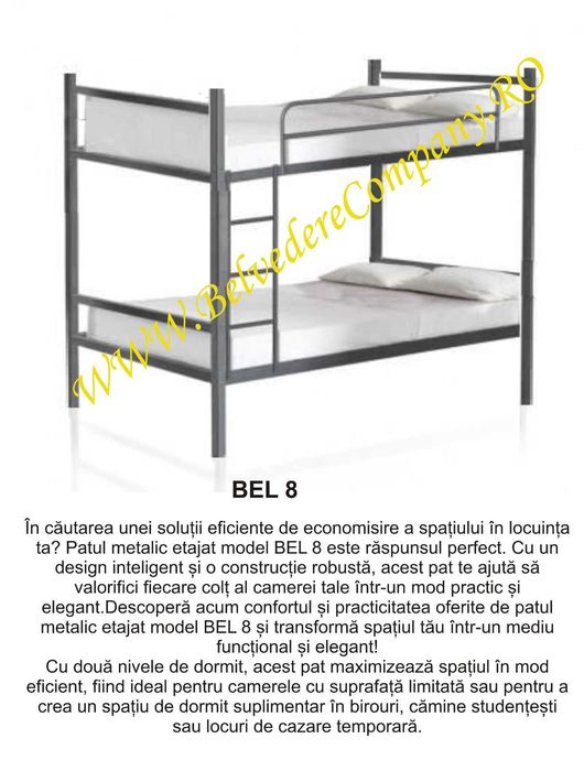 Pret Promotional - Pat metalic etajat in stoc  - Model BEL 8!