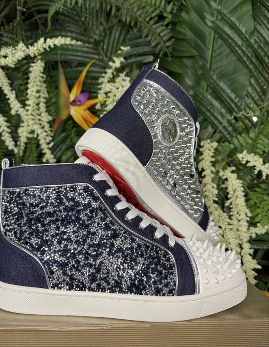 Christian Louboutin High White Blue