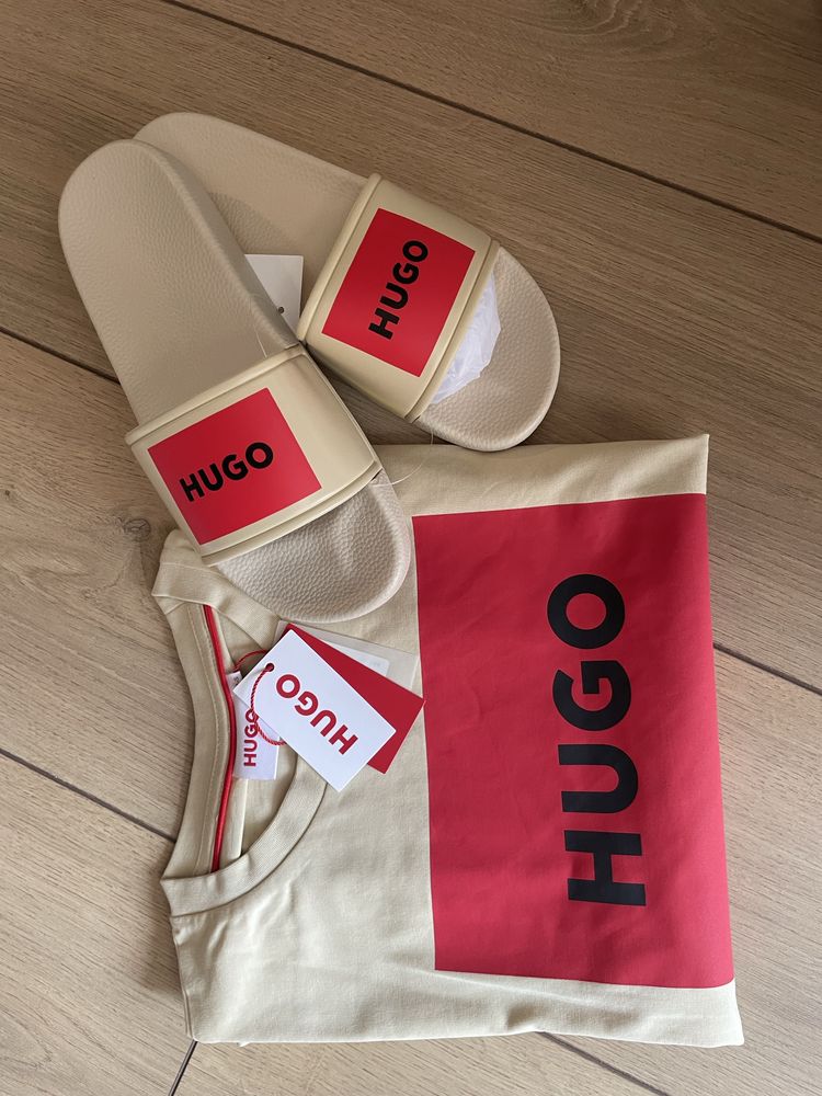 Hugo тениска ХС, С, М и чехли 37 и 38