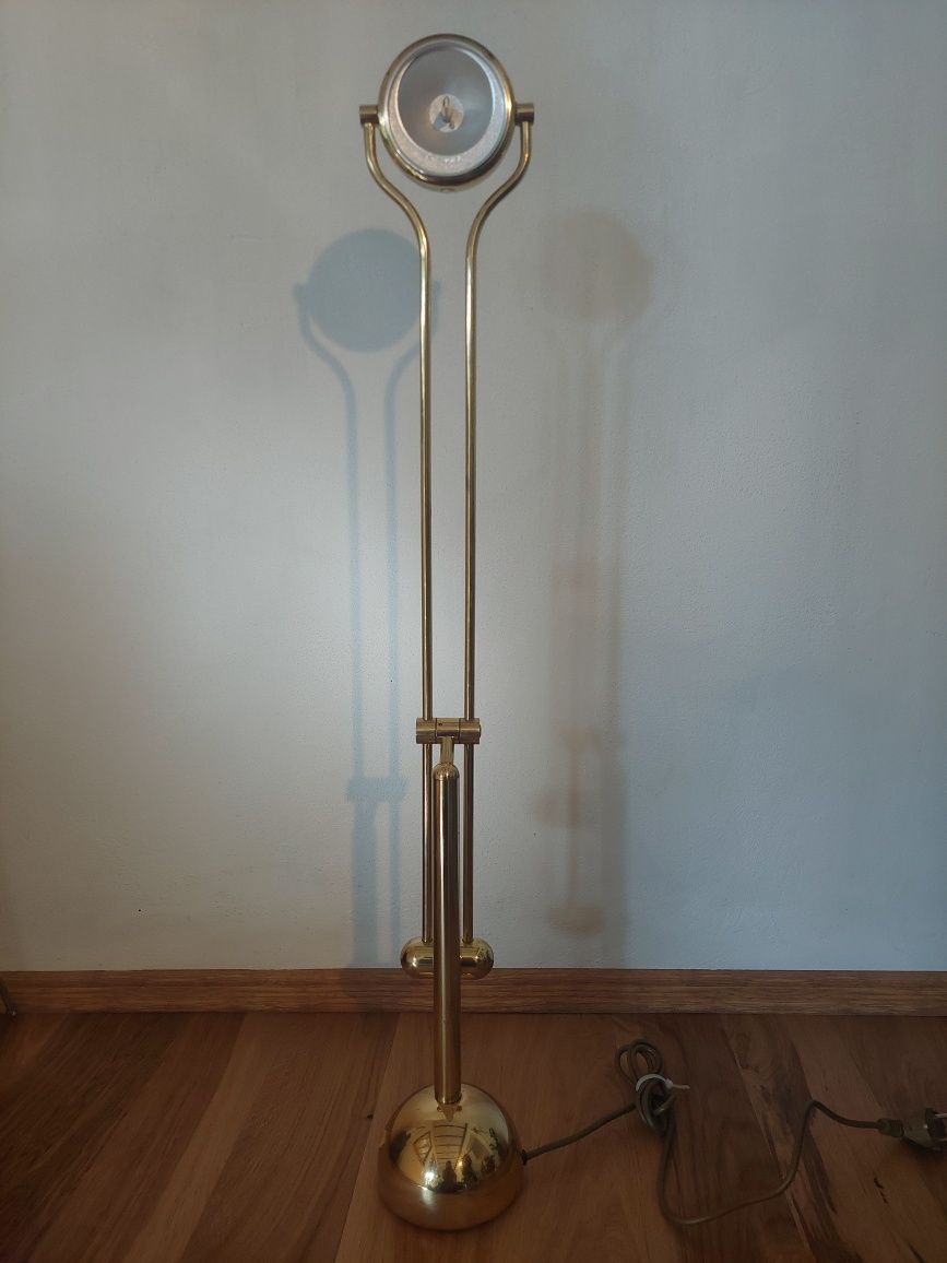 Lampa telescopica de birou vintage Hustadt Leuchten anii 1970 aurie