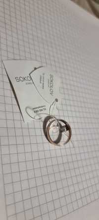 кольцо позолоченное, основа серебро, размер 17.5