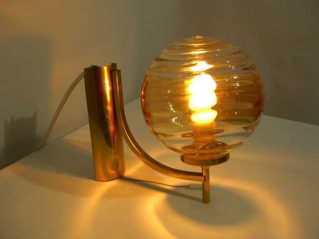 Aplice Mid Century Modern, KW, Art Deco, alamă, sticlă Murano, vintage