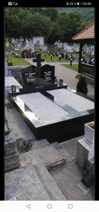 Morminte, placări cu marmura granit, turnări borduri