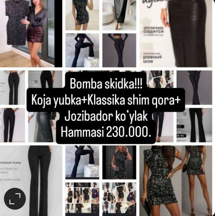 Ayollar skidkali kiyim toʻplami Turkiya