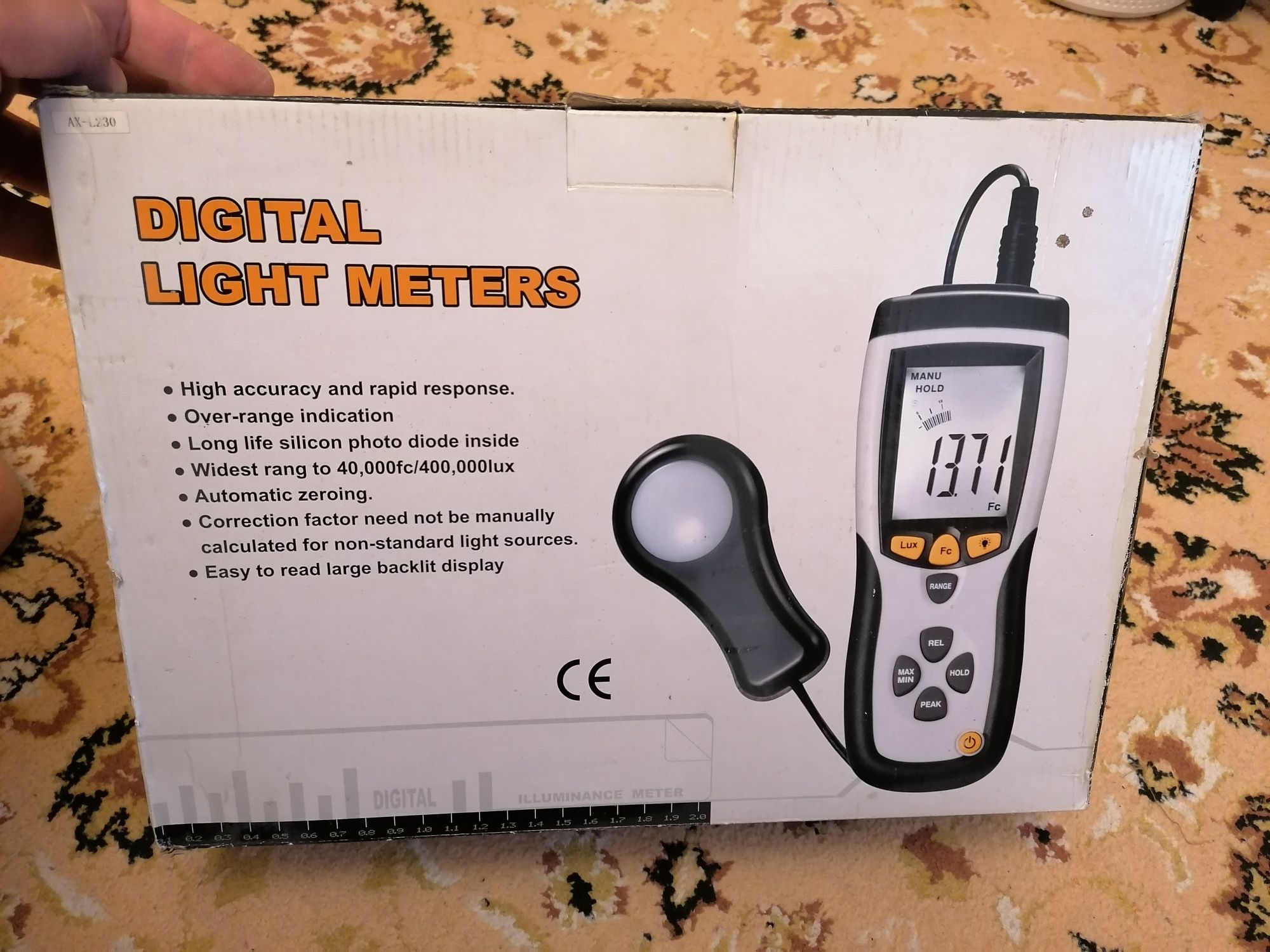 Luxmetru Digital illuminance meter  LCD AXIOMET AX-L230