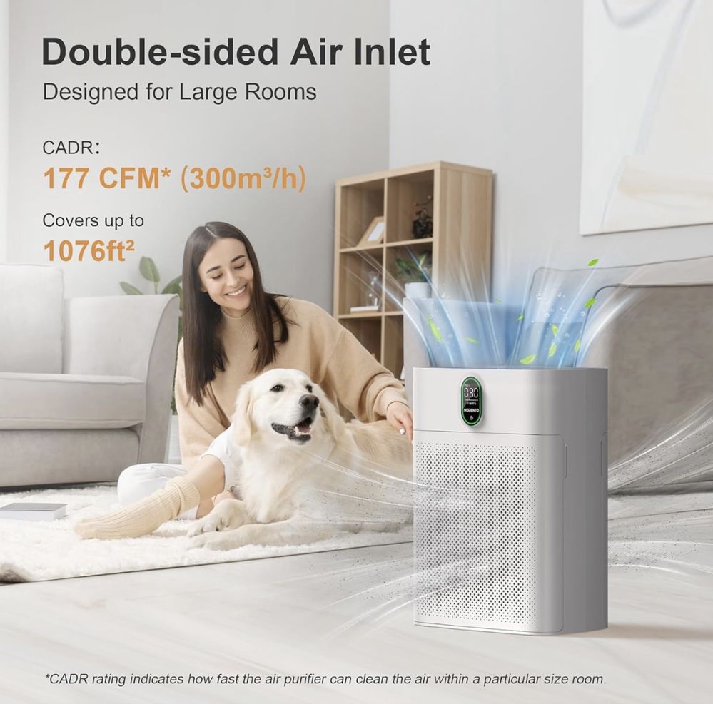 Wi-Fi Пречиствател на въздух MORENTO до 100м2,Alexa/дисплей/HEPA