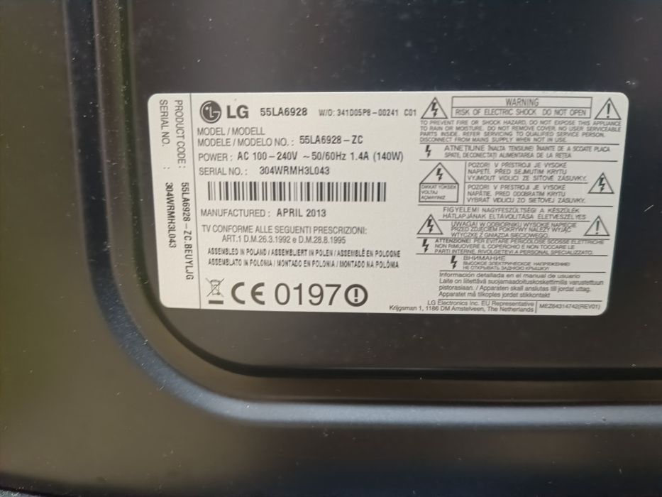 Телевизори LG 55LA6928