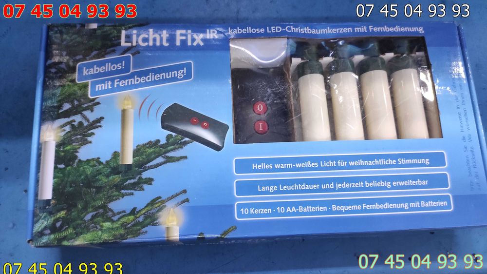 set NOU lumini pom brad 10 cu telecomanda fara baterii