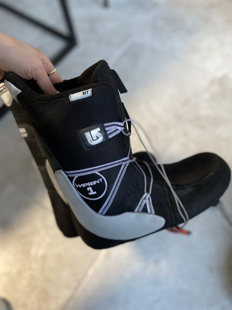 Burton сноуборд обувки 40,5 номер,  MINT, BLACK/white, IMPRINT 1