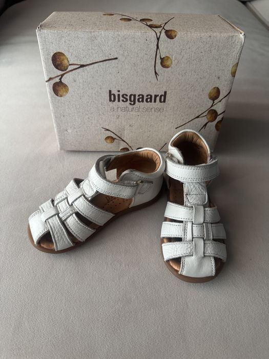 Sandale Bisgaard First Step piele, alb, marimea 24