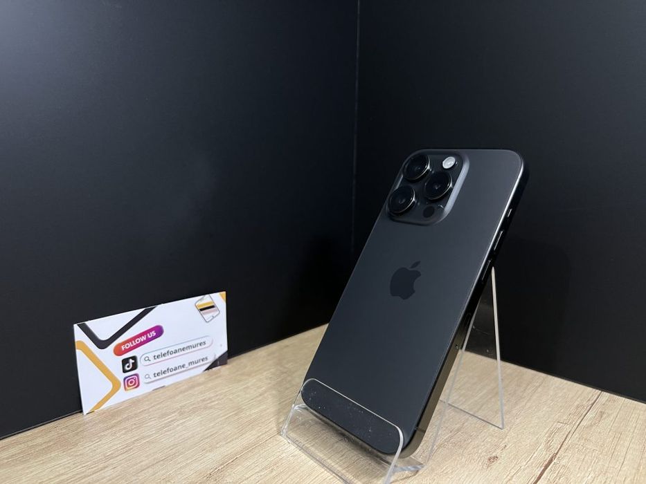 Iphone 15 Pro 256Gb Black Titanium Second-Hand Foarte Bun 3 ani garanț