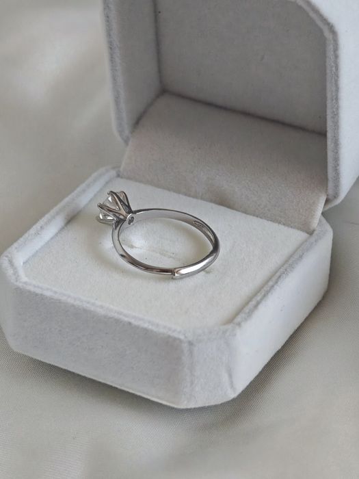 Inel 1ct Moissanite tip diamant din Argint 925 - ajustabil cu piatră