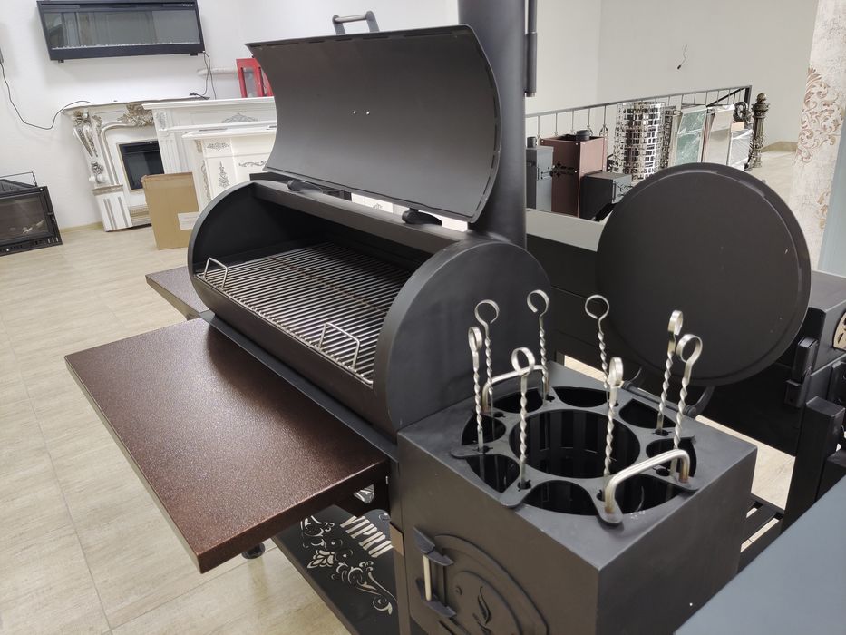 Смокер-мангал-очаг-гриль-коптильня PRO-120