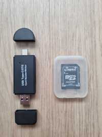 Adaptor cititor de carduri SD, micro SD, USB 3.0, USB Type C + CADOU