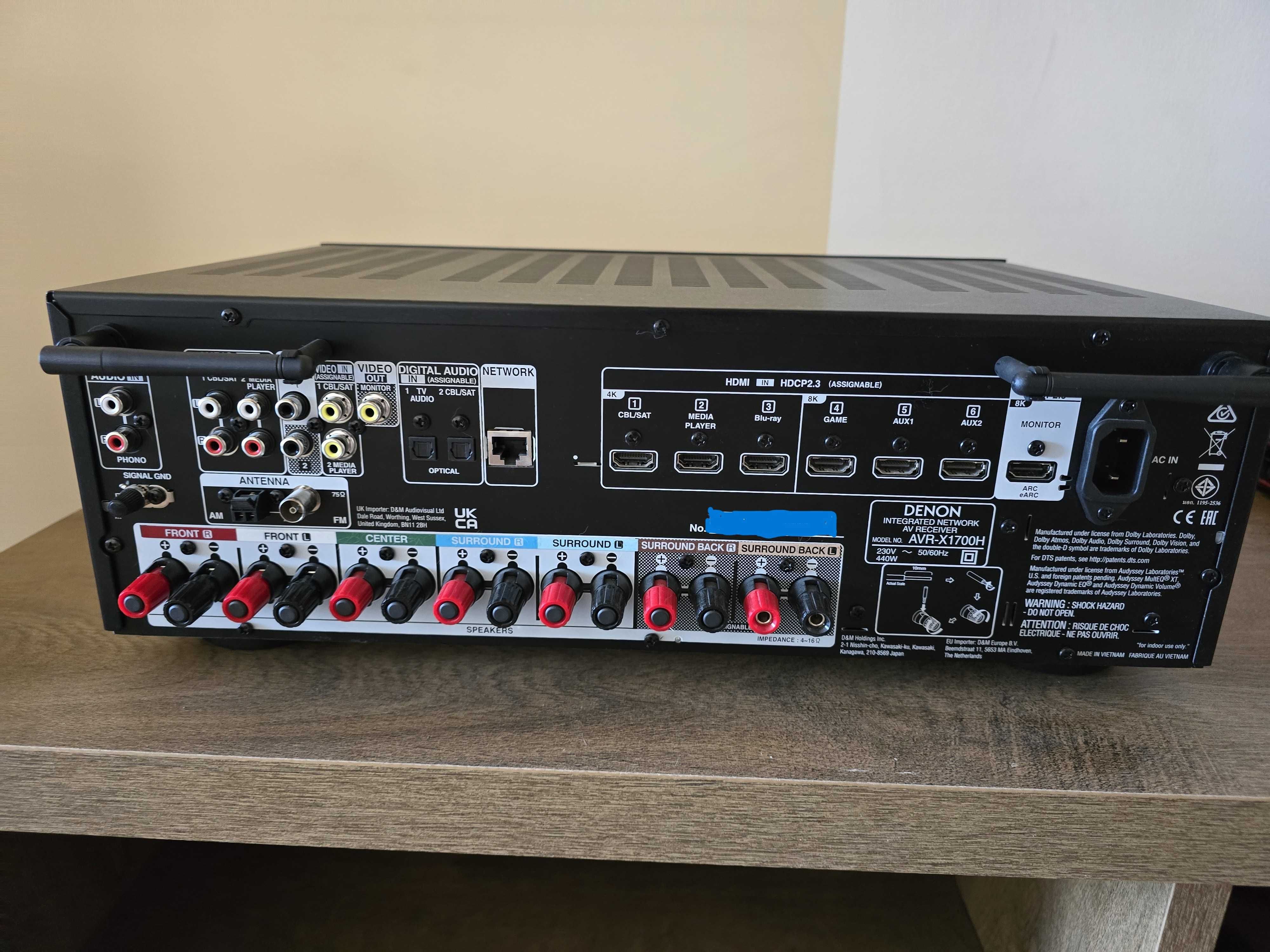 Hi-Fi уредба /Усилвател и тонколони/ Denon AVR-X1700H / Dali Oberon 5