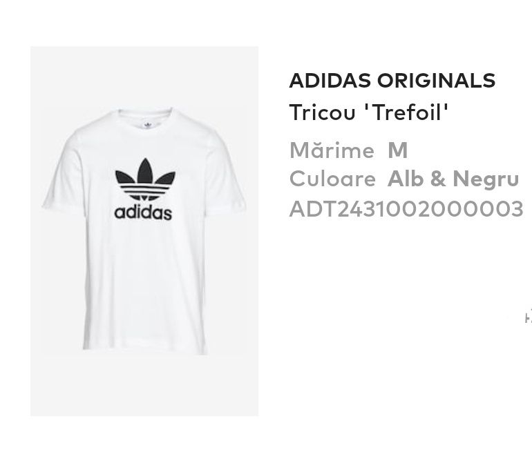 Vând tricou original Adidas, mărime M