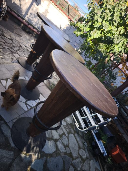 Vand masa 3 mese de bar terasa foisor din lemn tratat fiert masiv