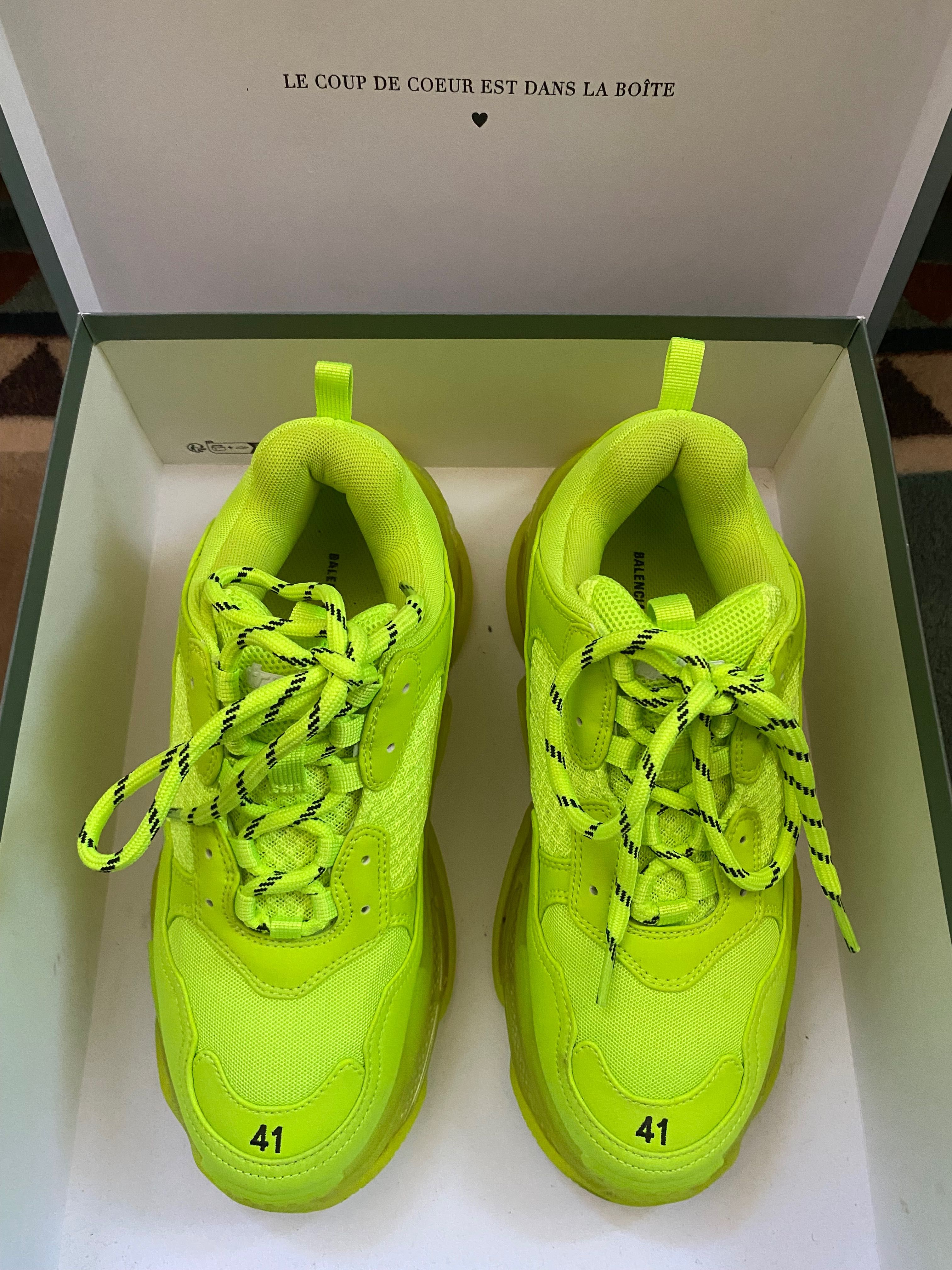 Balenciaga Triple S neon