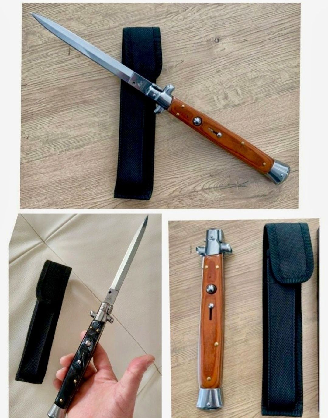 Briceag cu buton automat model italian Stileto ( 34cm lungime totala)