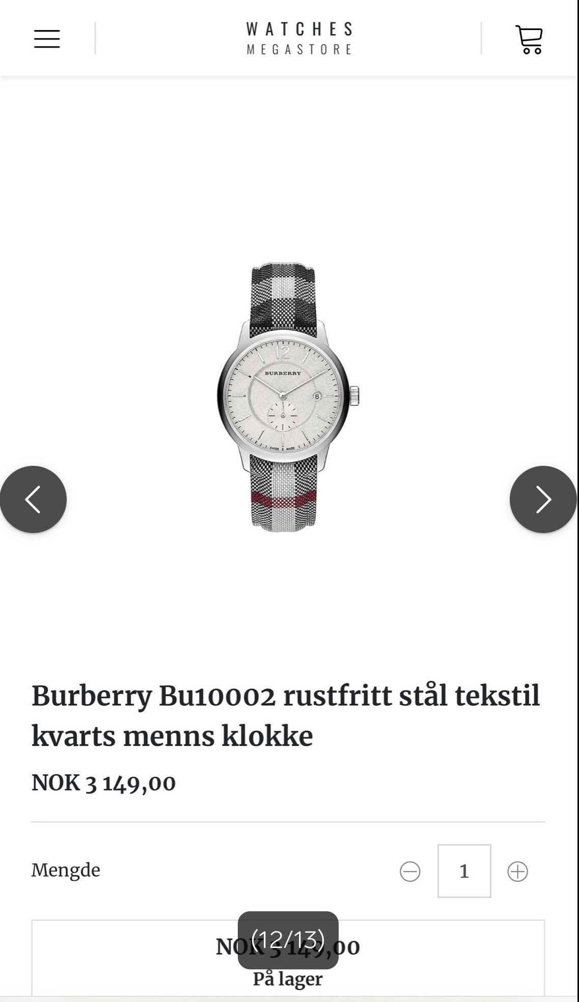 Часовник Burberry ,нов с кутия