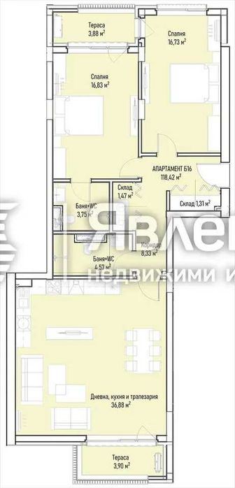 Продава се Тристаен апартамент в София, Младост 4 - 136 кв.м за 1000 €/кв.м - Снимка #2