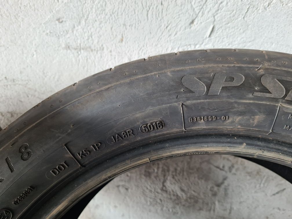 2 бр. летни гуми 235/50/18 Dunlop MOExtended RSC DOT 5016 4 mm