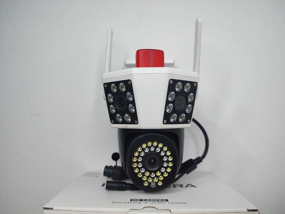 Camera Supraveghere Rotativa Exterior 3Lentile/Wireless/Wifi/Tripla