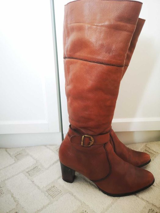 Елегантни дамски ботуши от естествена кожа 38-ми номер