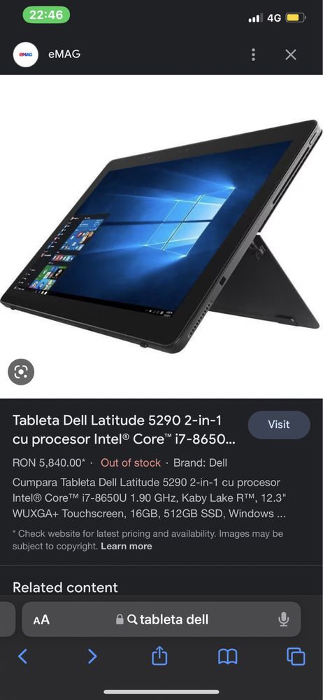 Laptop-Tableta—-> DELL Latitude 5290 2 in 1