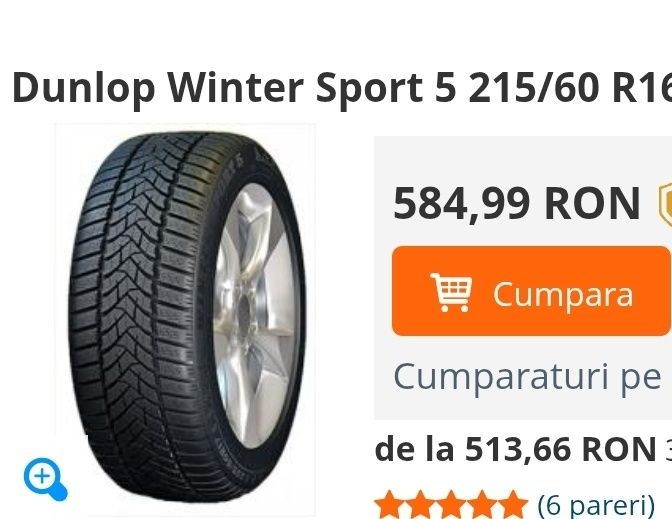 Jante + Anvelope-Iarna_Dunlop 2015/60 R16