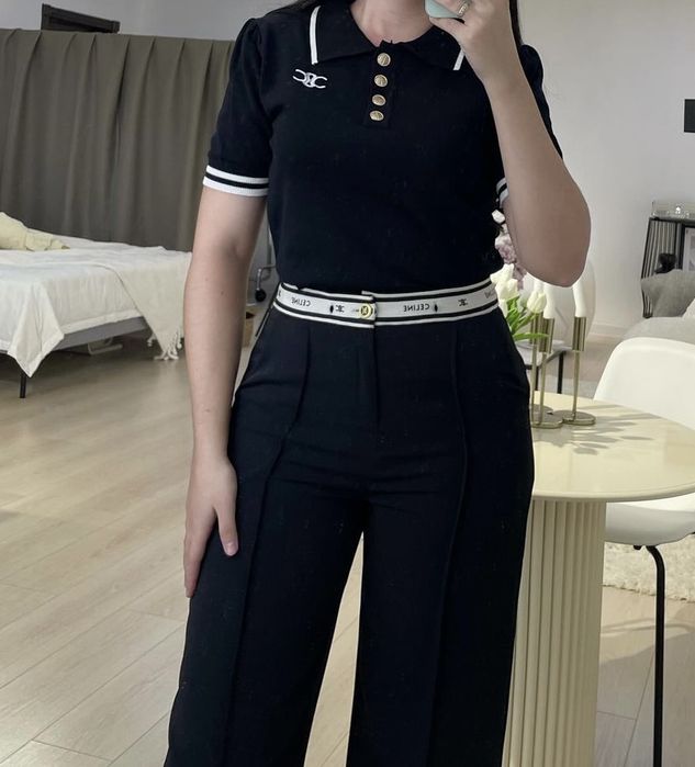 Черные женские Брюки селин новые люкс