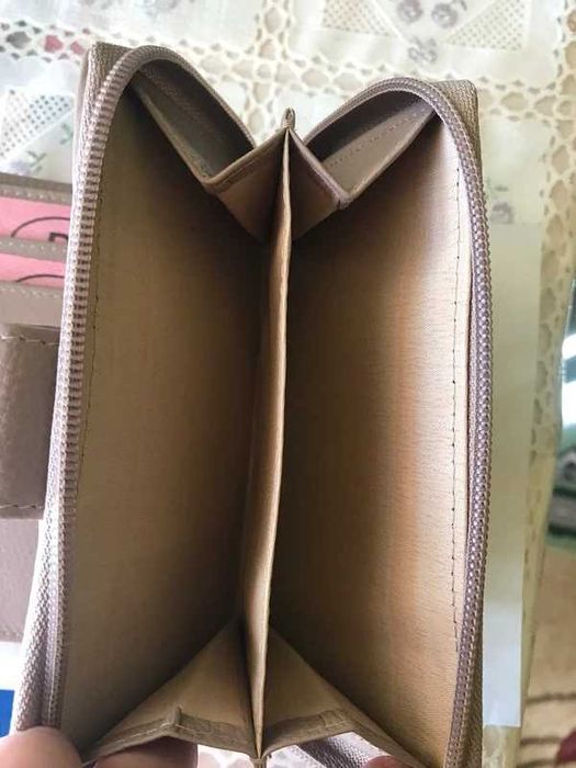 Portofel dama crem piele