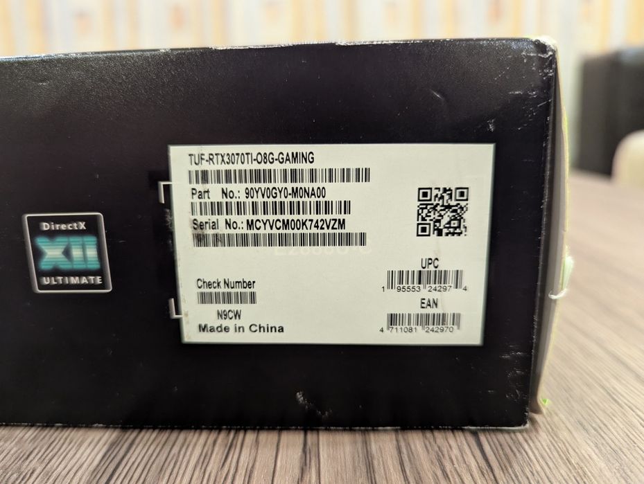 Placa video ASUS TUF 3070 TI