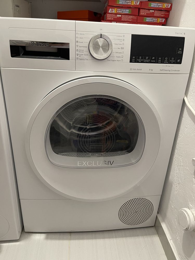 В гаранция 4 години ! Сушилня BOSCH WQG14590BY Термопомпа, A++, 9.0 kg