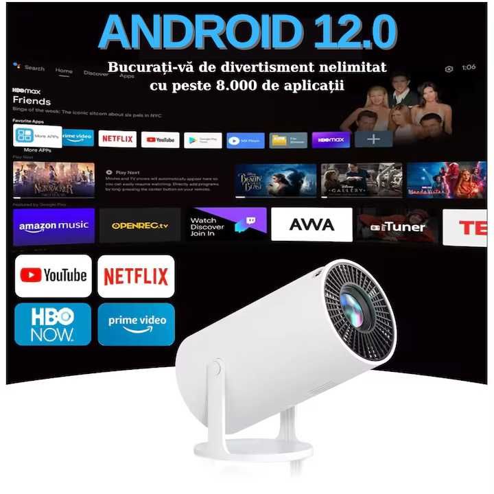 Видео проектор за телефон Digial One SP01010, 4k, UltraHD, Android