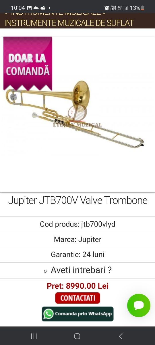 Trombon Jupiter JTB700V