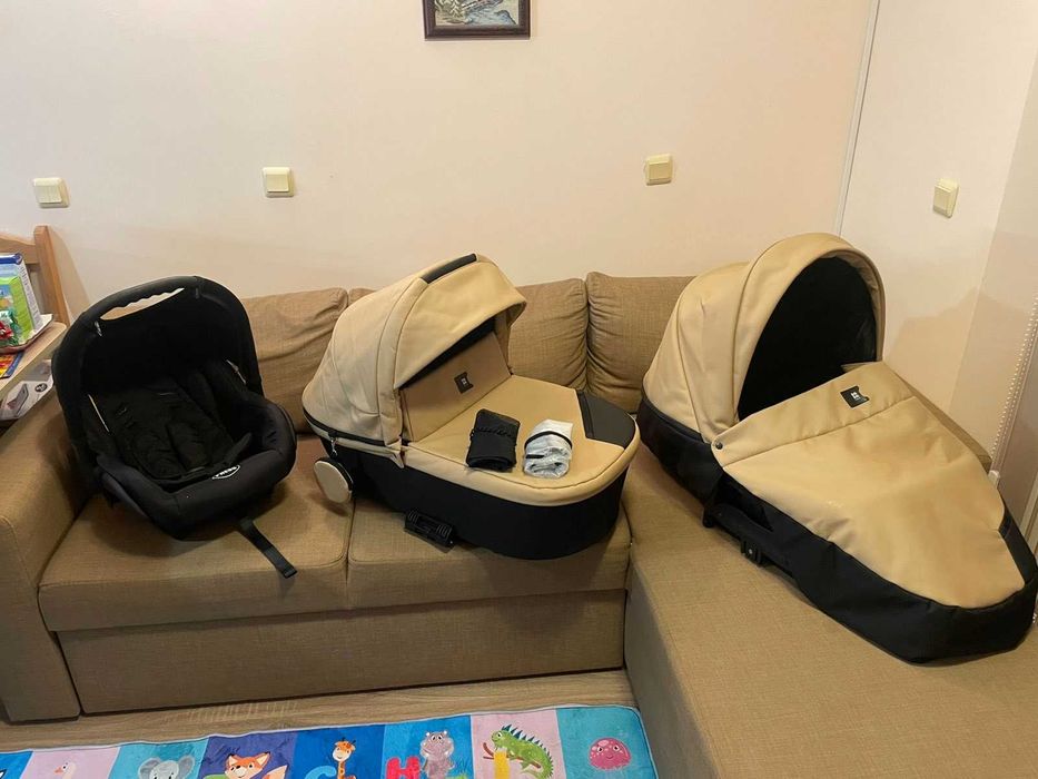 Детска количка Dada Paradiso TUVI BEIGE 3 в 1