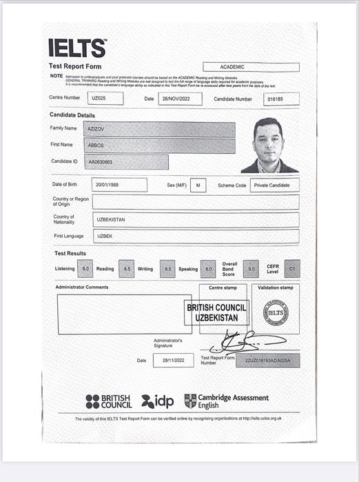 Ielts Ingliz Tili Tashkent