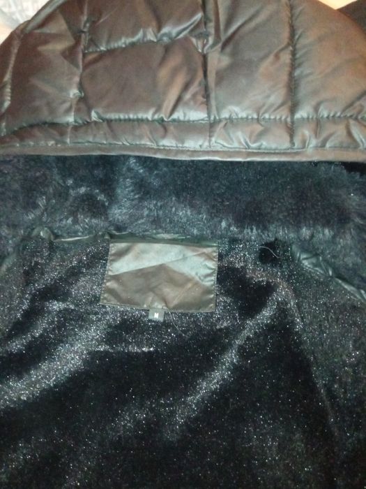 Черно зимно яке с качулка