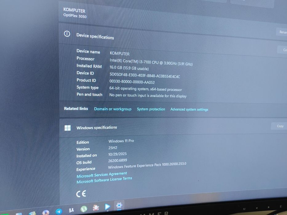 Dell OptiPlex 3050 kompyuter sotiladi