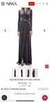 Rochie Nissa gri/argintie