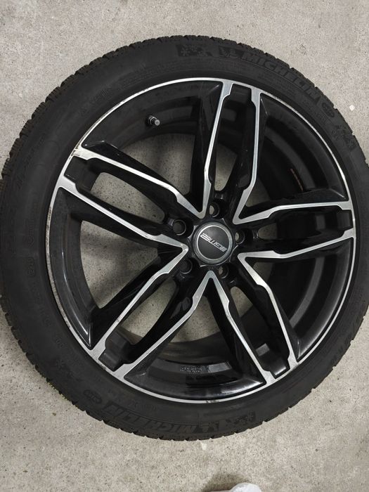 Vând jante GMP 18 + anvelope 225 45 R18 tubeless iarna m+s