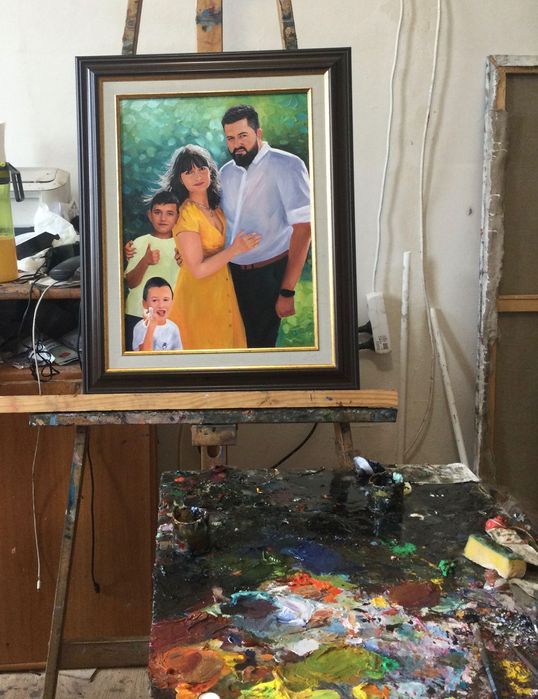 Portrete la comanda,caricaturi,tablou pictat,ulei pinza,NU DIGITALE