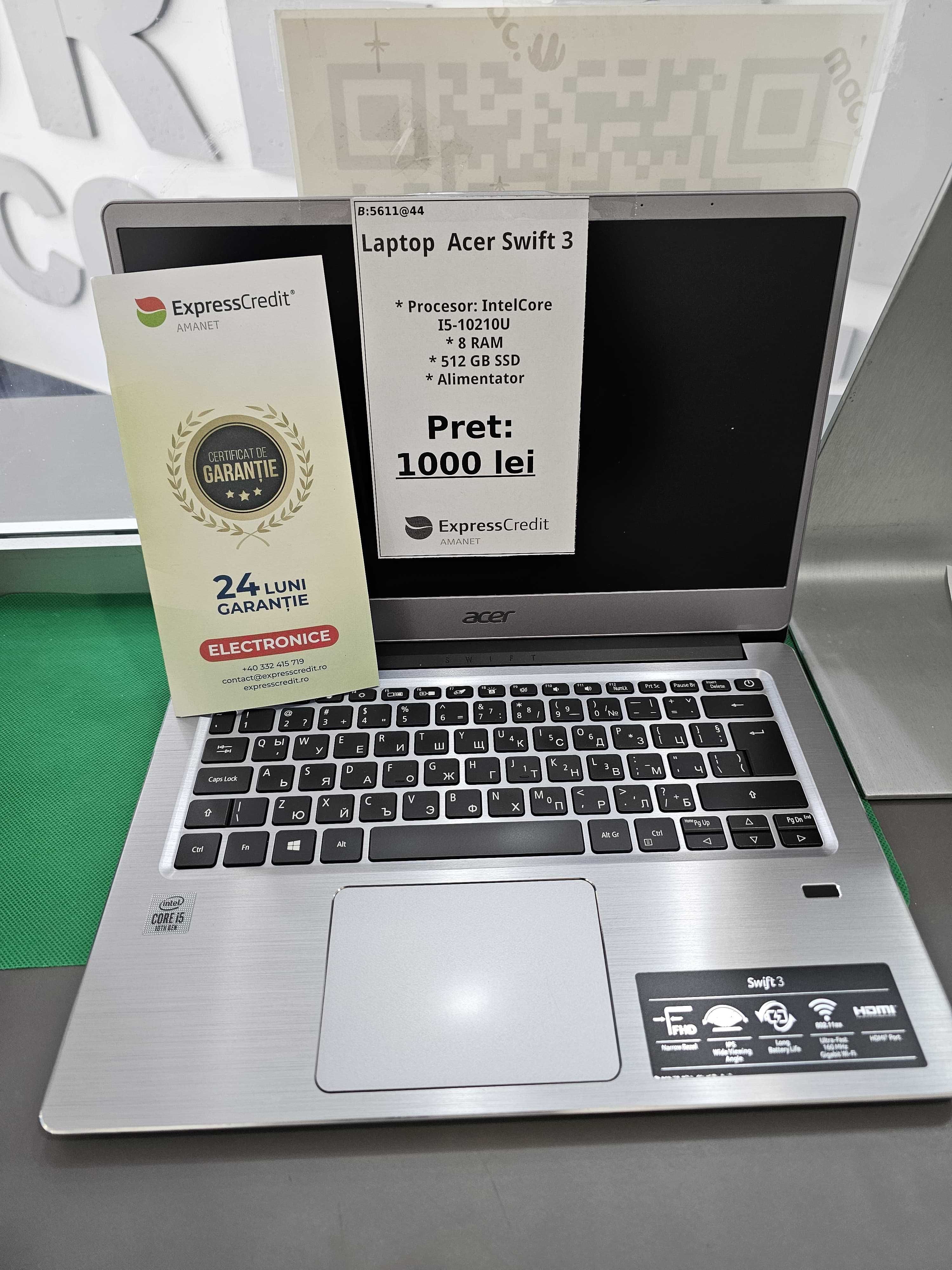 (Ag44 B5611) Laptop Acer Swift 3 Garantie 2 ani!